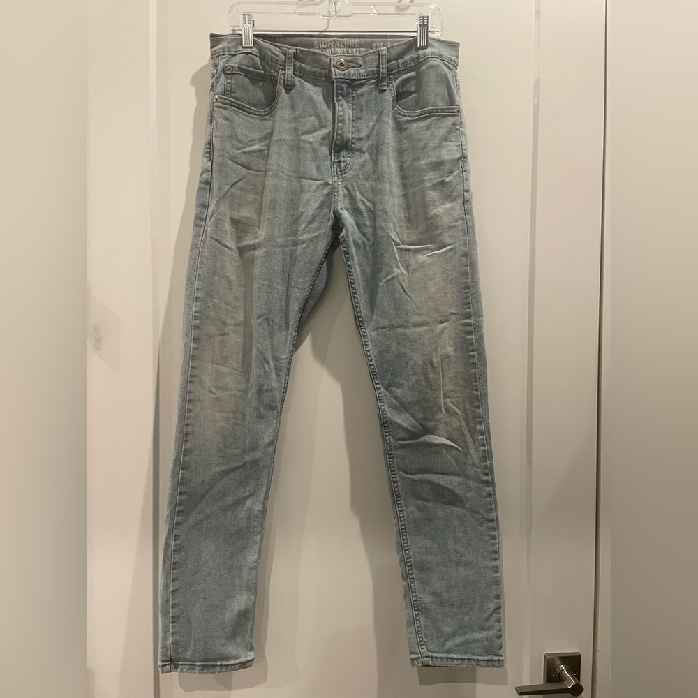 Signature by Levi Strauss Men's Skinny Jeans in Light Blue 32x32
